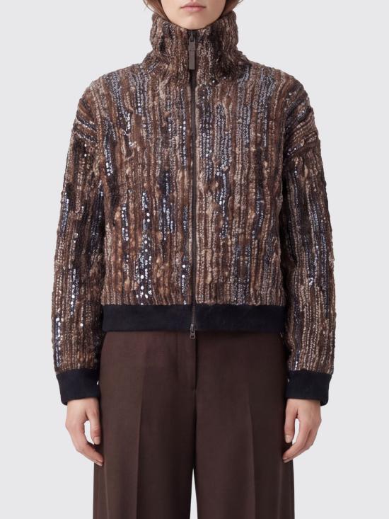 26FW 브루넬로 쿠치넬리 스웨터 MNLR08306P CBS28 Brown