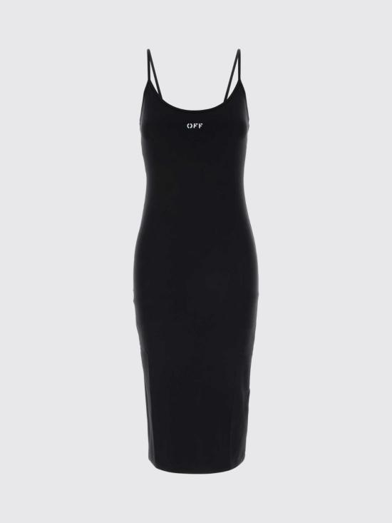 26FW 오프화이트 롱 원피스 2FU00632T W003 Black - OFF WHITE