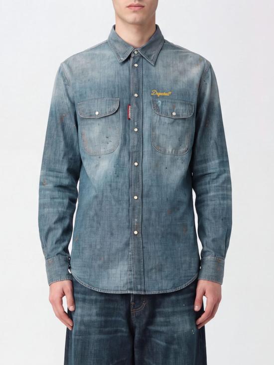 26FW 디스퀘어드2 셔츠 S74DM1045D30027 470 Navy