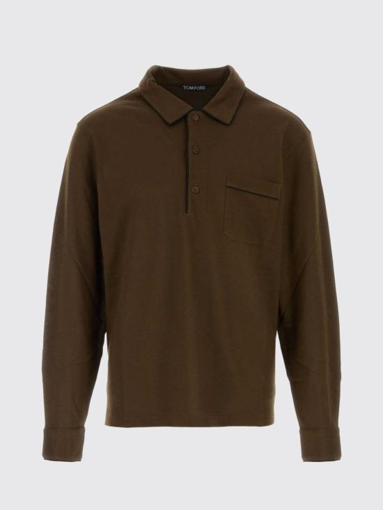 26FW 톰포드 폴로 티셔츠 JPL019JMS032 EBK Brown - TOMFORD