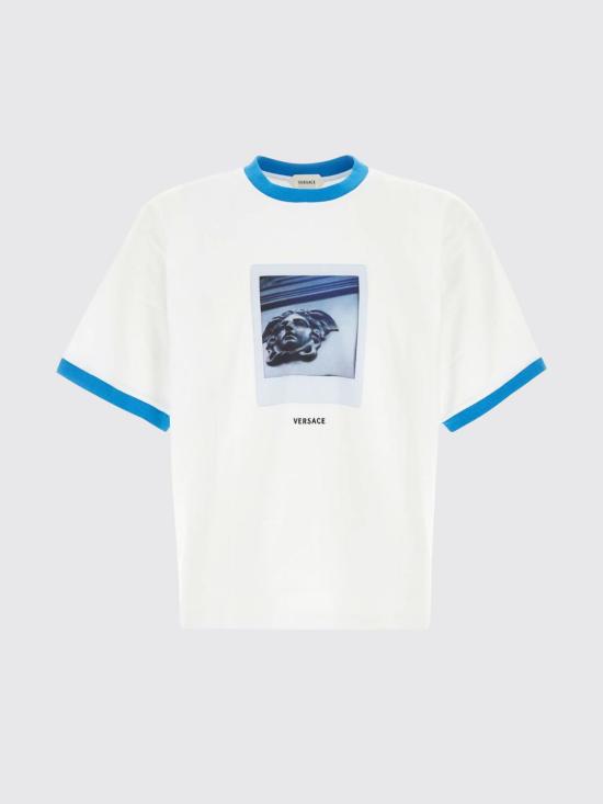 26FW 베르사체 반팔 티셔츠 10260931A18733 1W000 White - VERSACE