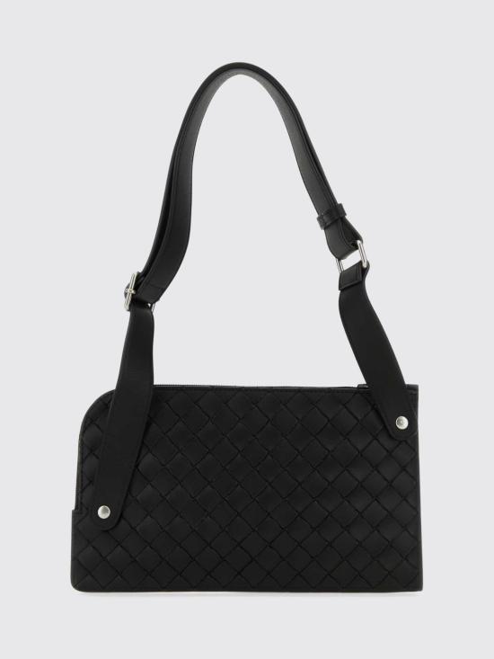26FW 보테가베네타 인트레치아토 레더 벨트백 755569V1EC3 8803 Black - BOTTEGA VENETA