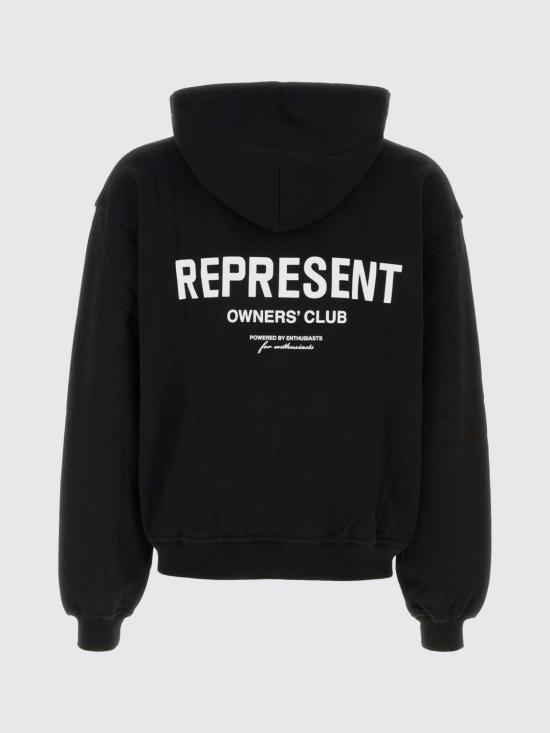 26FW 리프레젠트 후드 티셔츠 OCM41122 001 Black - REPRESENT