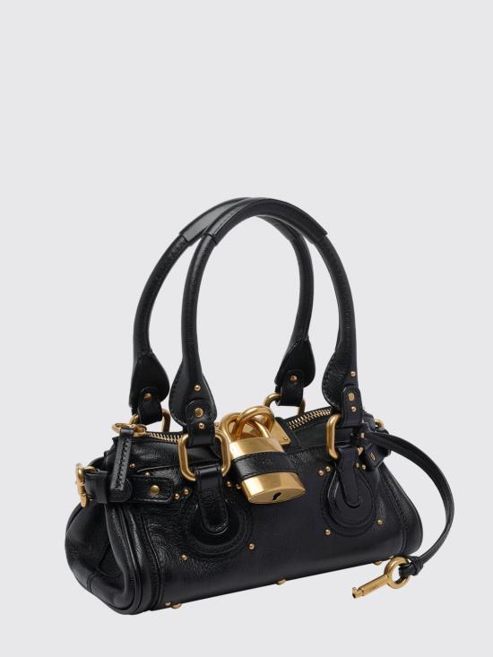 26FW 끌로에 스몰 그레인드 레더 패딩턴 백 CH26SS805P75 001 Black - CHLOE