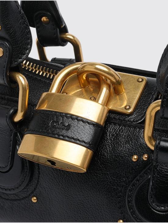 26FW 끌로에 스몰 그레인드 레더 패딩턴 백 CH26SS805P75 001 Black - CHLOE