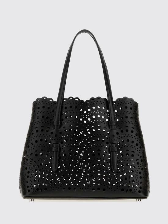 26FW 알라이아 비엔 웨이브 럭스 카프스킨 미나 25 백 AA1S06725I251 999 Black - ALAIA