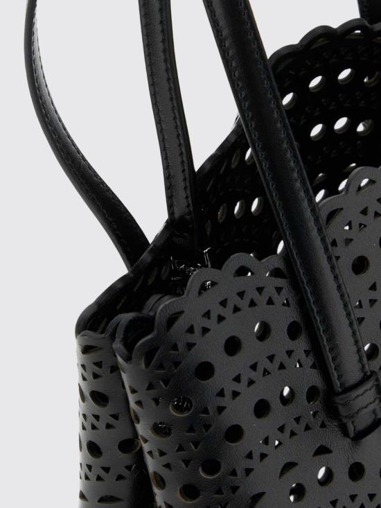 26FW 알라이아 비엔 웨이브 럭스 카프스킨 미나 25 백 AA1S06725I251 999 Black - ALAIA