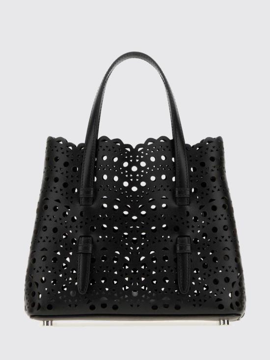 26FW 알라이아 비엔 웨이브 럭스 카프스킨 미나 20 백 AA1S06720I251 999 Black - ALAIA