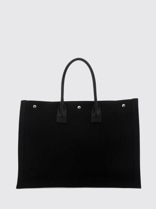 26FW 생로랑 리브 고쉬 로고 프린트 캔버스 라지 토트백 509415FAAVR 1070 Black - SAINT LAURENT
