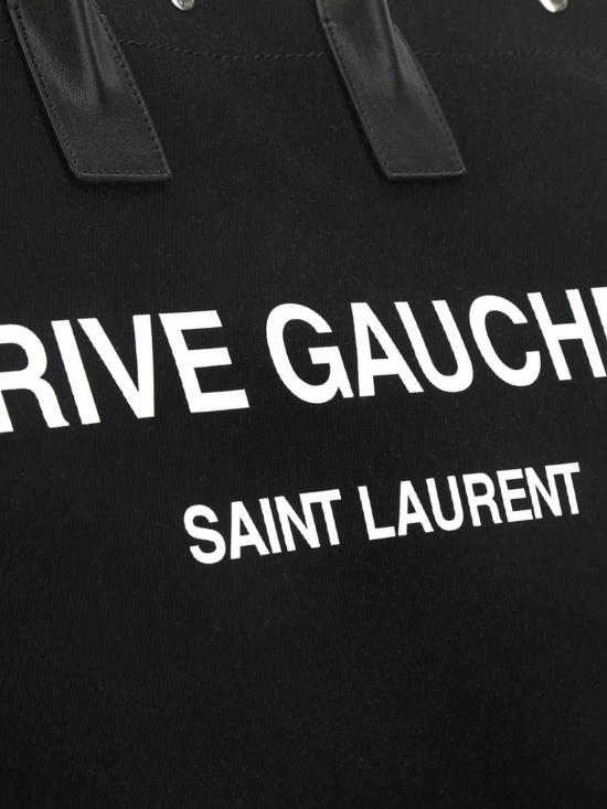 26FW 생로랑 리브 고쉬 로고 프린트 캔버스 라지 토트백 509415FAAVR 1070 Black - SAINT LAURENT