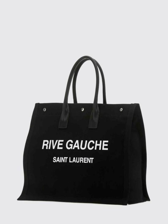 26FW 생로랑 리브 고쉬 로고 프린트 캔버스 라지 토트백 509415FAAVR 1070 Black - SAINT LAURENT