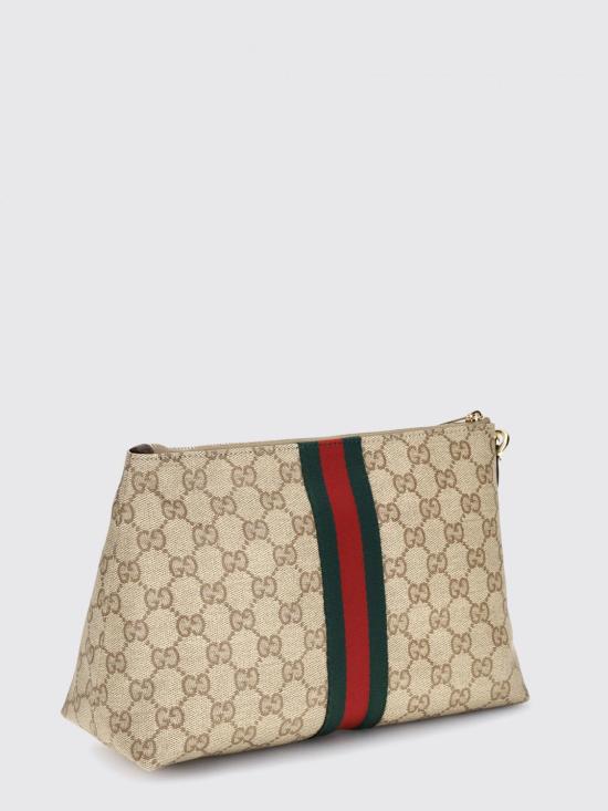 26FW 구찌 웹 디테일 GG 파우치 875821FAF79 8547 Sand - GUCCI