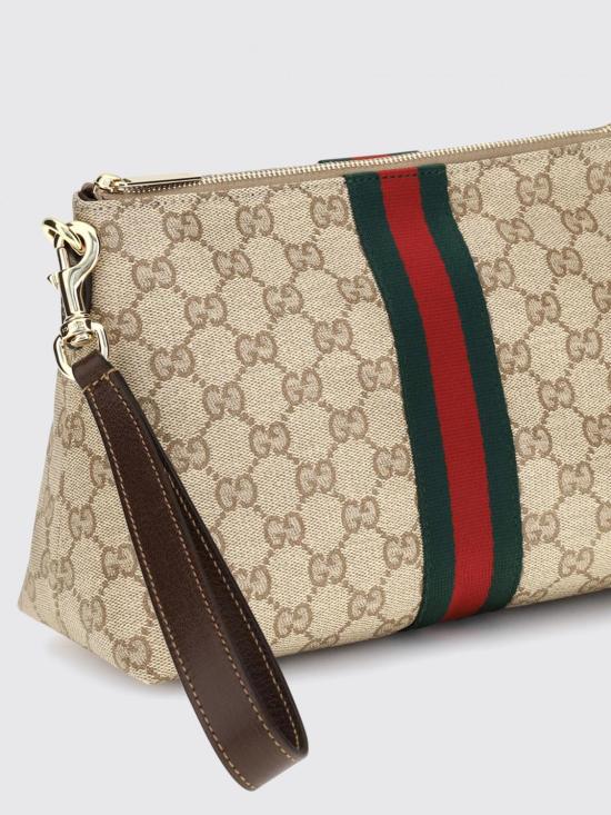 26FW 구찌 웹 디테일 GG 파우치 875821FAF79 8547 Sand - GUCCI