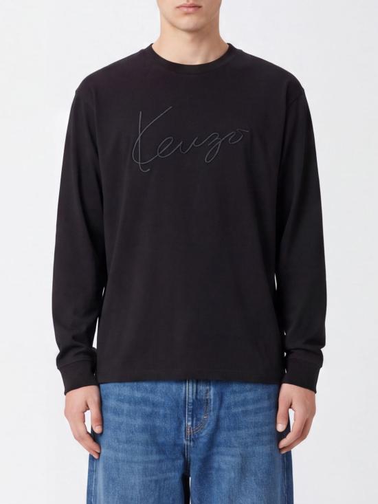 26FW 겐조 긴팔 티셔츠 FG65TL3614SG 99J Black