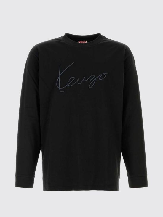 26FW 겐조 긴팔 티셔츠 FG65TL3614SG 99J Black - KENZO