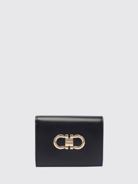 26FW 살바토레 페라가모 간치니 반지갑 220627 770769 NERO FLAME RED Black