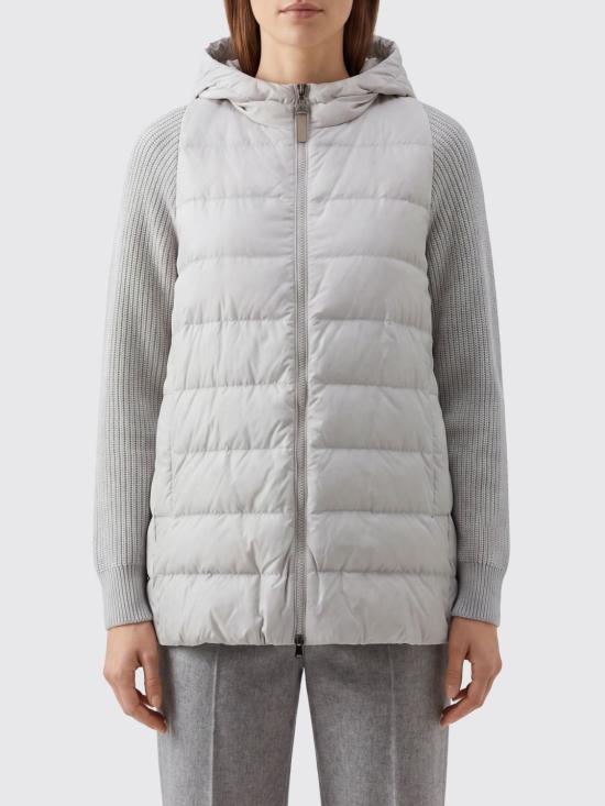 26FW 브루넬로 쿠치넬리 나일론 후드 다운 재킷 MD5987779P C3671 Grey 1
