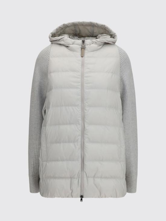 26FW 브루넬로 쿠치넬리 나일론 후드 다운 재킷 MD5987779P C3671 Grey 1 - BRUNELLO CUCINELLI