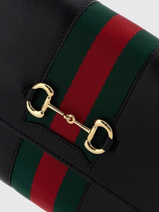 26FW 구찌 홀스빗 웹 스트랩 지갑 867120AAGOQ 1057 Black - GUCCI