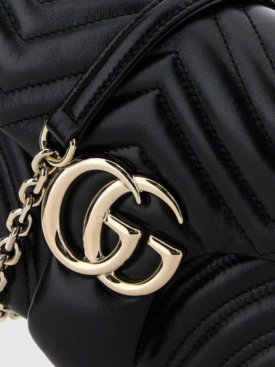 26FW 구찌 GG 마몽 미디엄 숄더백 837267AAE38 1000 Black - GUCCI