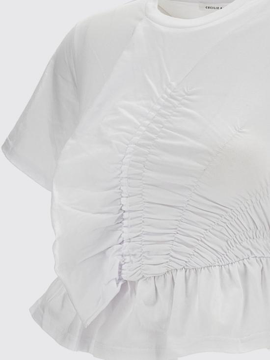 26FW 세실리아 반센 반팔 티셔츠 26RTW19001 White - CECILIE BAHNSEN