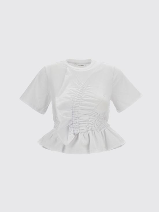 26FW 세실리아 반센 반팔 티셔츠 26RTW19001 White - CECILIE BAHNSEN
