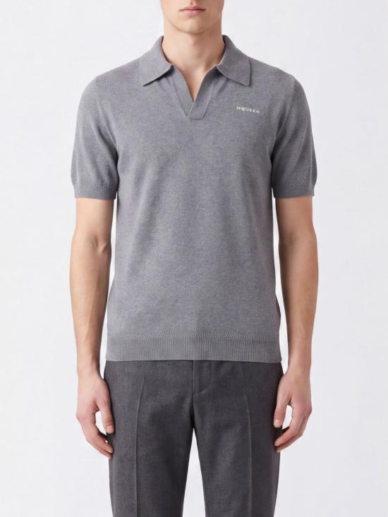 26FW 알렉산더 맥퀸 폴로 티셔츠 875478Q1BHG 1436 Grey