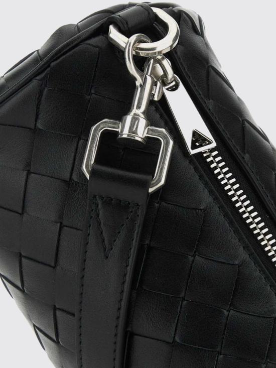 26FW 보테가베네타 미니 인트레치아토 배럴 크로스백 777391V2HL1 8803 Black - BOTTEGA VENETA