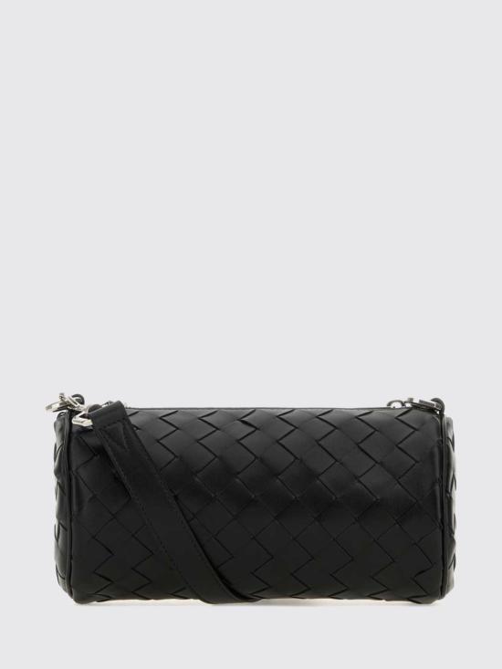 26FW 보테가베네타 미니 인트레치아토 배럴 크로스백 777391V2HL1 8803 Black - BOTTEGA VENETA