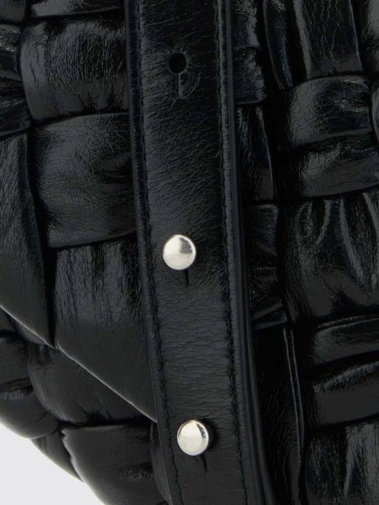 26FW 보테가베네타 스몰 럼플 크로스바디백 787113V4HO1 8803 Black - BOTTEGA VENETA