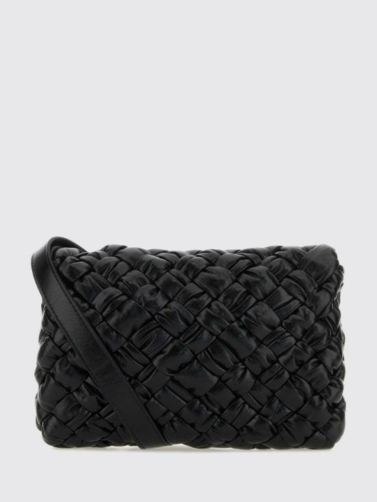 26FW 보테가베네타 스몰 럼플 크로스바디백 787113V4HO1 8803 Black - BOTTEGA VENETA