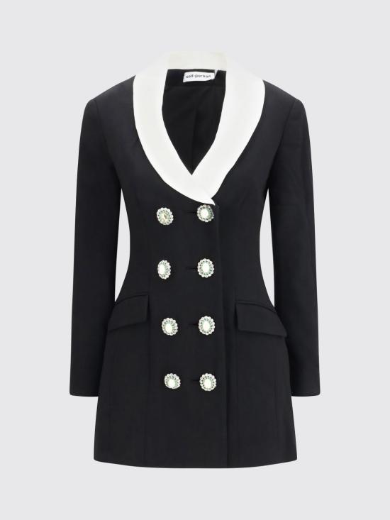 26FW 셀프 포트레이트 롱 원피스 AW26054SB Black - SELF PORTRAIT
