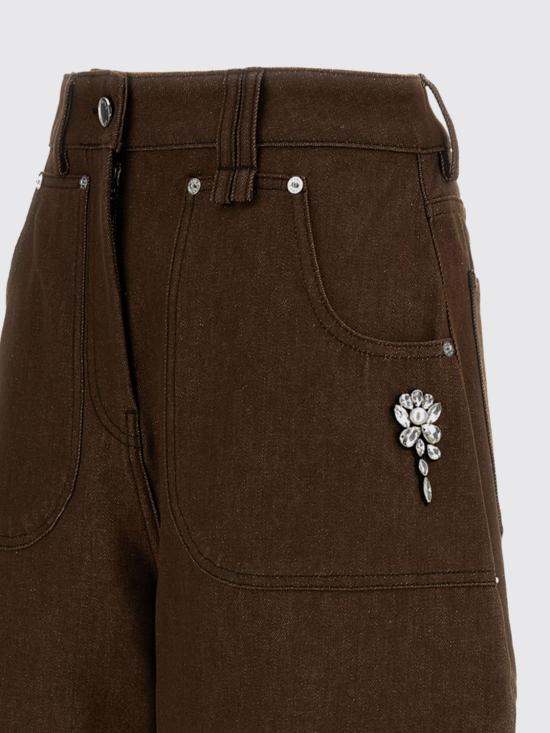 26FW 시몬로샤 데님 팬츠 4218B1355 TANPEARLCLEAR Brown - SIMONE ROCHA