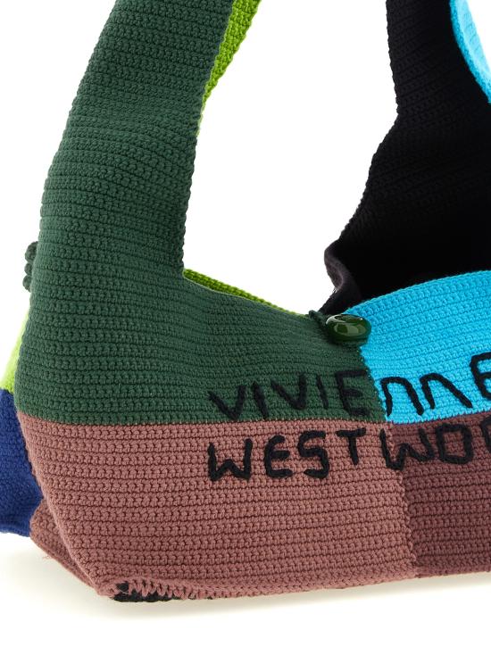 26FW 비비안웨스트우드 엘리 크로셰 패치워크 숄더백 46020019UK007PO105 Multicolor - VIVIENNE WESTWOOD
