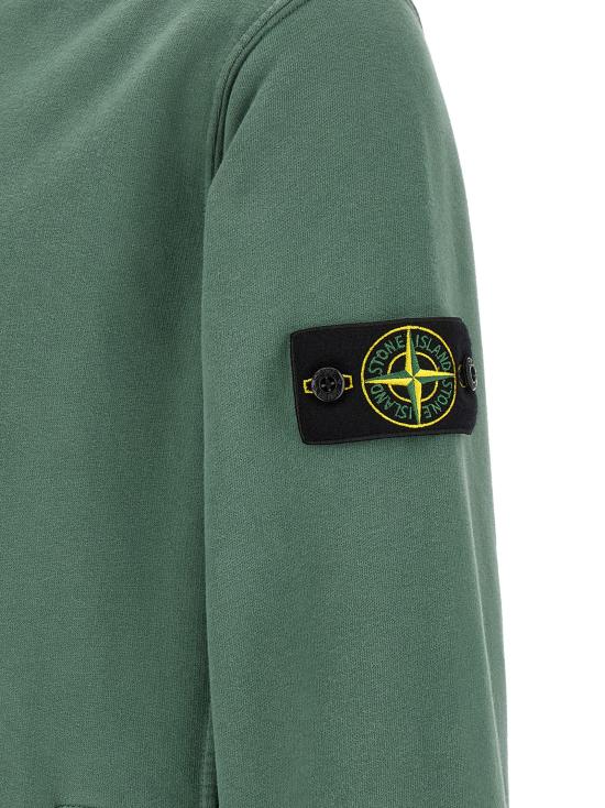 26FW 스톤 아일랜드 오가닉 코튼 플리스 후드 L2S156100048S0A20V005T Green - STONE ISLAND