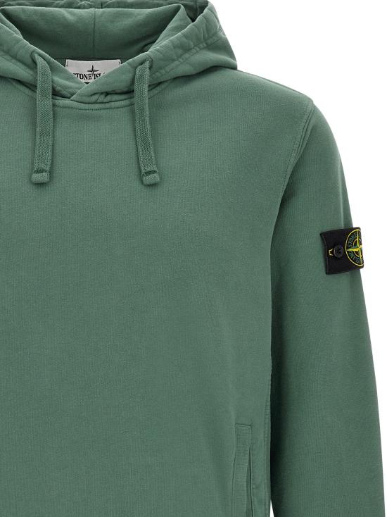 26FW 스톤 아일랜드 오가닉 코튼 플리스 후드 L2S156100048S0A20V005T Green - STONE ISLAND