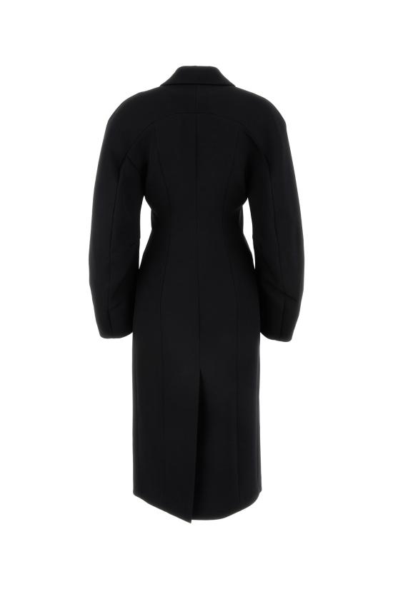  오프화이트 코트 OWER028S24FAB001 1010 BLACK - OFF WHITE