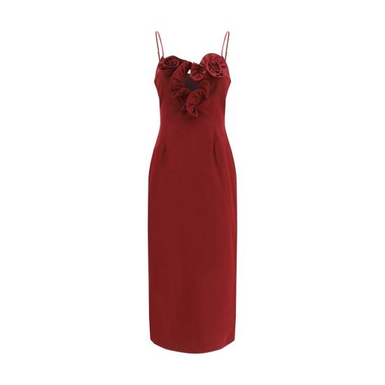 26FW 마그다뷰트림 원피스 MA653726BORDEAUXBB RED