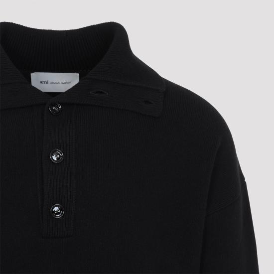 26FW 아미 스웨터 UKS885 KN0192 001 BLACK - AMI