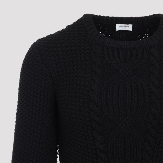 26FW 생로랑 스웨터 A004KQ Y77OL 1000 NOIR - SAINT LAURENT