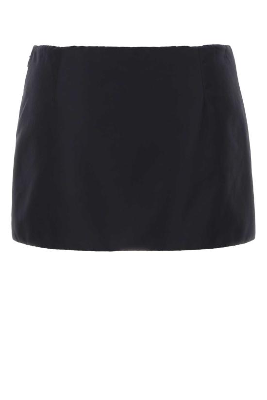 26SS 미우미우 테크니컬 가자르 및 플리스 스커트 MG2583SOOO181A F0008 BLACK - MIU MIU