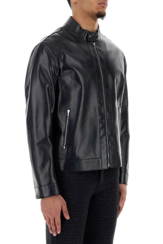 26SS 펜디 레더 블루종 FPJ143AVZR F0N5W BLACK - FENDI