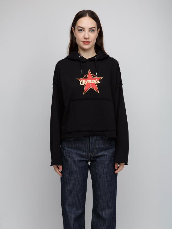  지방시 후드 티셔츠 GIBWJ0303ZA4001SG BLACK - GIVENCHY