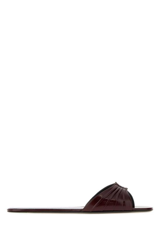 26FW 생로랑 바빌론 슬립온 슬라이드 869658AAEHF 6629 BURGUNDY