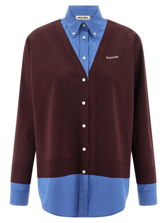 25FW 미우미우 블라우스 MI320660BM BURGUNDY