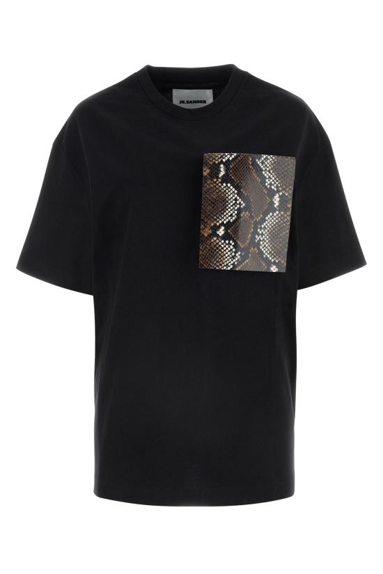  질샌더 폴로 티셔츠 J03GC0122J20035 001 BLACK