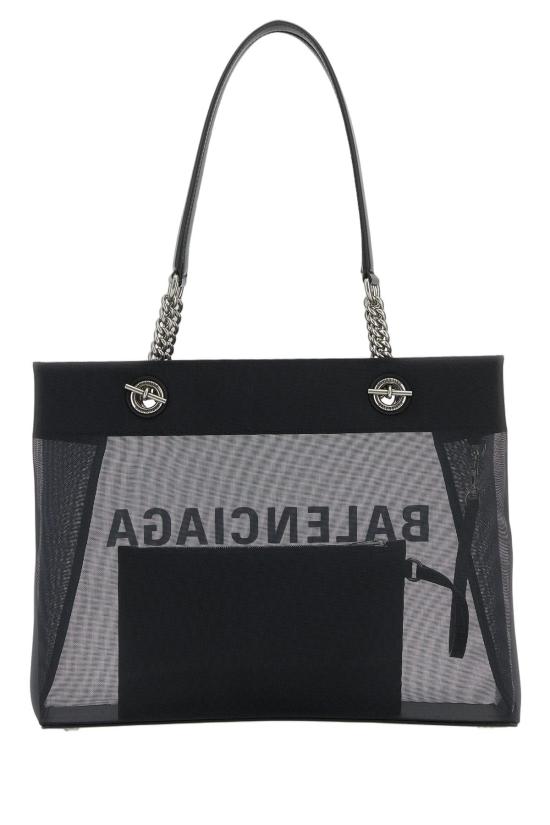  발렌시아가 듀티 프리 미디움 토트백 7416022AADB 1090 BLACK - BALENCIAGA