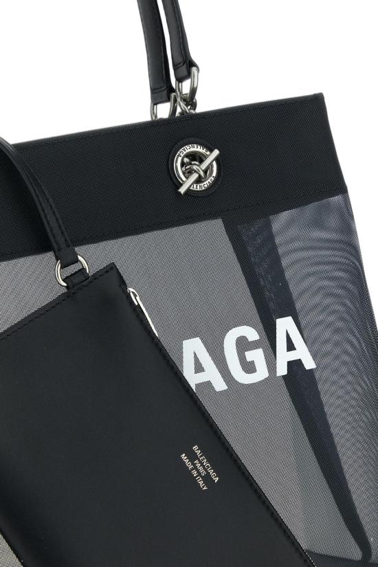  발렌시아가 듀티 프리 미디움 토트백 7416022AADB 1090 BLACK - BALENCIAGA