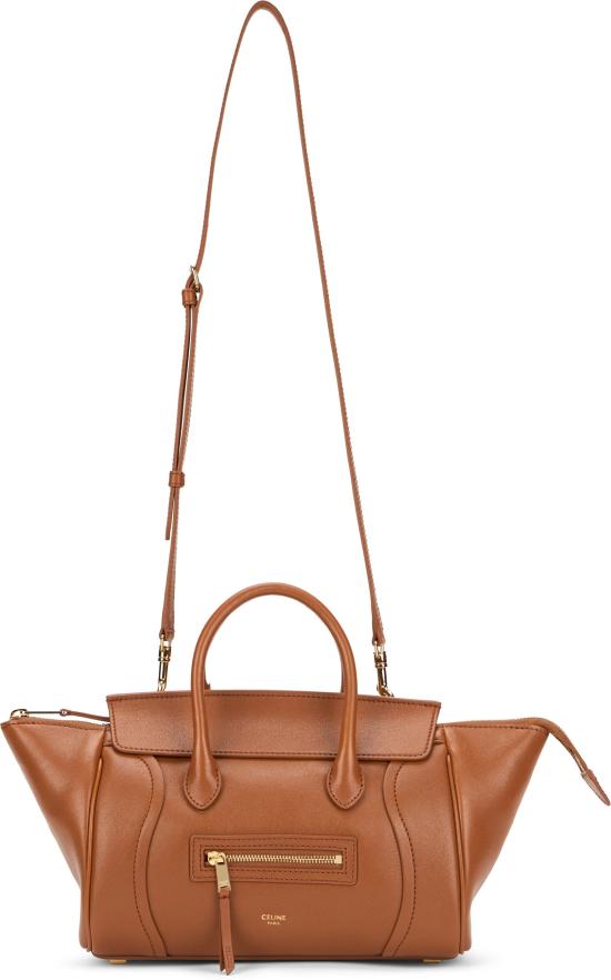  셀린느 스몰 뉴 러기지백 서플 샤이니 램스킨 124213GW2 BROWN - CELINE