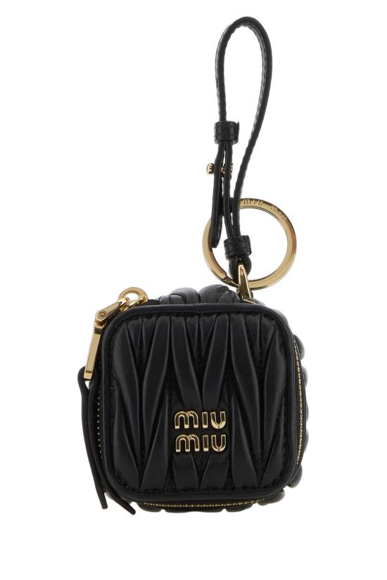 26SS 미우미우 트릭 마테라쎄 나파 레더 키링 5TL527AFPP F0002 BLACK
